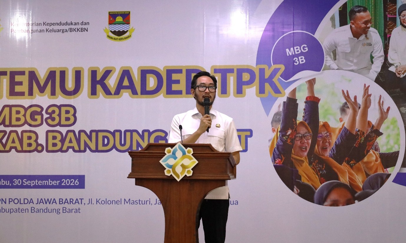 Bupati Bandung Barat, Jeje Ritchie Ismail menyampaikan sambutan dan pesan untuk para kader TPK